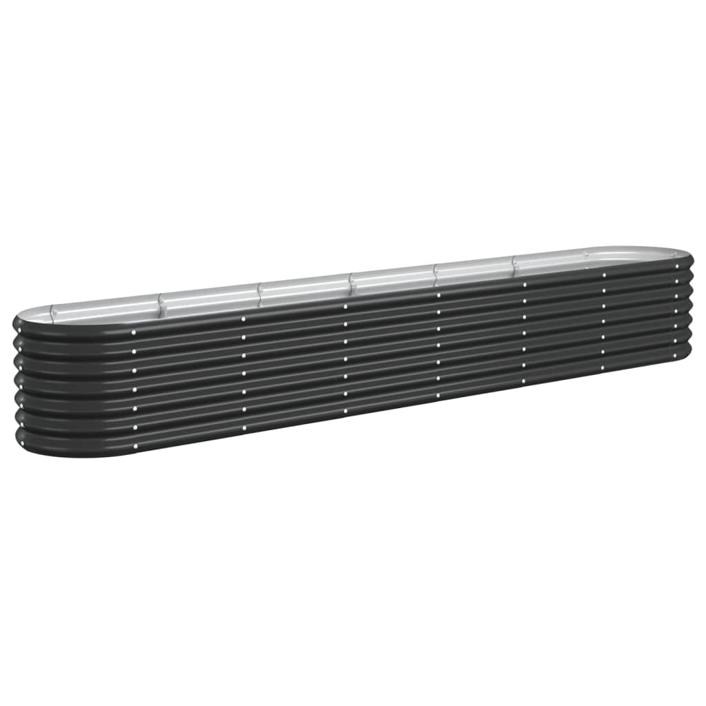 Vidaxl plantenbak 260x40x36 cm gegalvaniseerd staal antracietkleurig