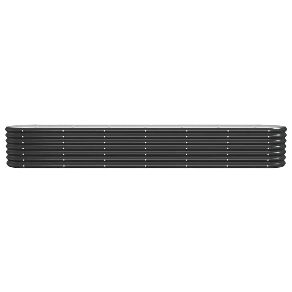 Vidaxl plantenbak 260x40x36 cm gegalvaniseerd staal antracietkleurig