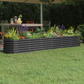 Vidaxl plantenbak 260x40x36 cm gegalvaniseerd staal antracietkleurig