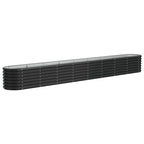 Vidaxl plantenbak 332x40x36 cm gegalvaniseerd staal antracietkleurig