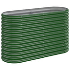 Vidaxl plantenbak 114x40x68 cm gegalvaniseerd staal groen