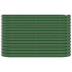 Vidaxl plantenbak 114x40x68 cm gegalvaniseerd staal groen