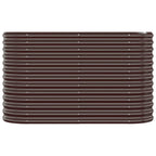 Vidaxl plantenbak 114x40x68 cm gegalvaniseerd staal bruin