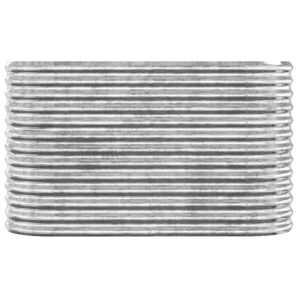 Vidaxl plantenbak 114x40x68 cm gegalvaniseerd staal zilverkleurig