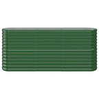 Vidaxl plantenbak 152x40x68 cm gegalvaniseerd staal groen