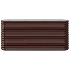 Vidaxl plantenbak 152x40x68 cm gegalvaniseerd staal bruin
