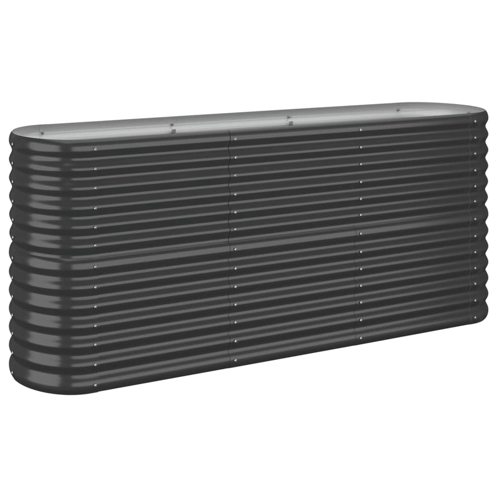 Vidaxl plantenbak 152x40x68 cm gegalvaniseerd staal antracietkleurig