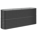 Vidaxl plantenbak 152x40x68 cm gegalvaniseerd staal antracietkleurig