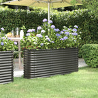 Vidaxl plantenbak 152x40x68 cm gegalvaniseerd staal antracietkleurig