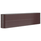 Vidaxl plantenbak 260x40x68 cm gegalvaniseerd staal bruin