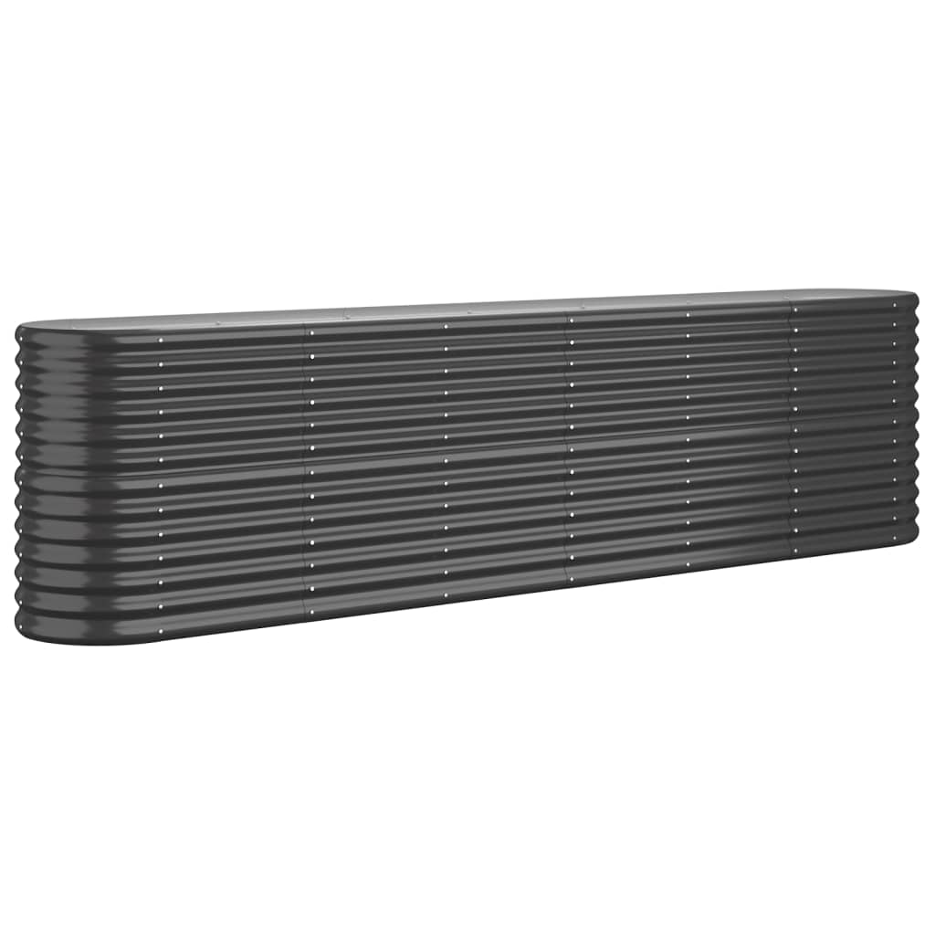 Vidaxl plantenbak 260x40x68 cm gegalvaniseerd staal antracietkleurig
