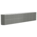 Vidaxl plantenbak 332x40x68 cm gegalvaniseerd staal grijs