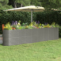 Vidaxl plantenbak 332x40x68 cm gegalvaniseerd staal grijs