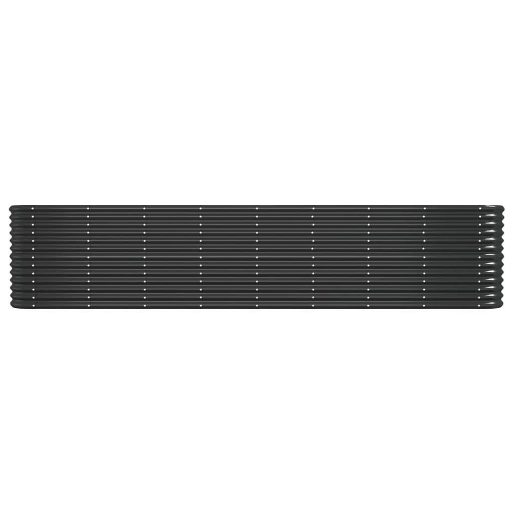 Vidaxl plantenbak 332x40x68 cm gegalvaniseerd staal antracietkleurig