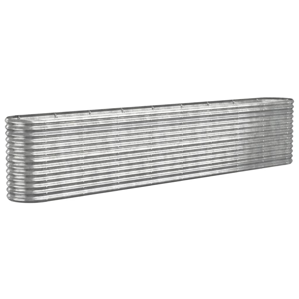 Vidaxl plantenbak 332x40x68 cm gegalvaniseerd staal zilverkleurig