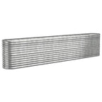 Vidaxl plantenbak 332x40x68 cm gegalvaniseerd staal zilverkleurig