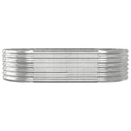 Vidaxl plantenbak 152x80x36 cm gegalvaniseerd staal zilverkleurig