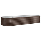Vidaxl plantenbak 224x80x36 cm gegalvaniseerd staal bruin
