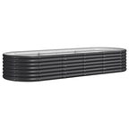 Vidaxl plantenbak 224x80x36 cm gegalvaniseerd staal antracietkleurig