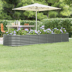 Vidaxl plantenbak 296x80x36 cm gegalvaniseerd staal grijs