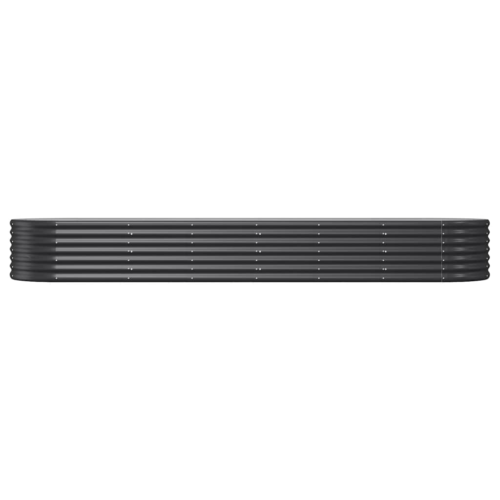 Vidaxl plantenbak 296x80x36 cm gegalvaniseerd staal antracietkleurig