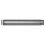 Vidaxl plantenbak 296x80x36 cm gepoedercoat staal zilverkleurig
