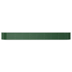 Vidaxl plantenbak 368x80x36 cm gegalvaniseerd staal groen