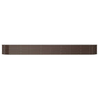 Vidaxl plantenbak 368x80x36 cm gegalvaniseerd staal bruin