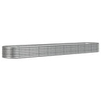 Vidaxl plantenbak 440x80x36 cm gegalvaniseerd staal zilverkleurig