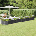 Vidaxl plantenbak 512x80x36 cm gegalvaniseerd staal antracietkleurig