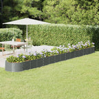 Vidaxl plantenbak 620x80x36 cm gegalvaniseerd staal grijs
