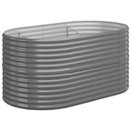 Vidaxl plantenbak 152x80x68 cm gegalvaniseerd staal grijs
