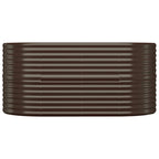 Vidaxl plantenbak 152x80x68 cm gegalvaniseerd staal bruin