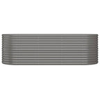 Vidaxl plantenbak 224x80x68 cm gegalvaniseerd staal grijs