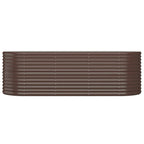 Vidaxl plantenbak 224x80x68 cm gegalvaniseerd staal bruin