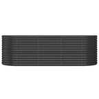 Vidaxl plantenbak 224x80x68 cm gepoedercoat staal antracietkleurig