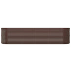Vidaxl plantenbak 296x80x68 cm gegalvaniseerd staal bruin