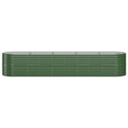 Vidaxl plantenbak 368x80x68 cm gegalvaniseerd staal groen