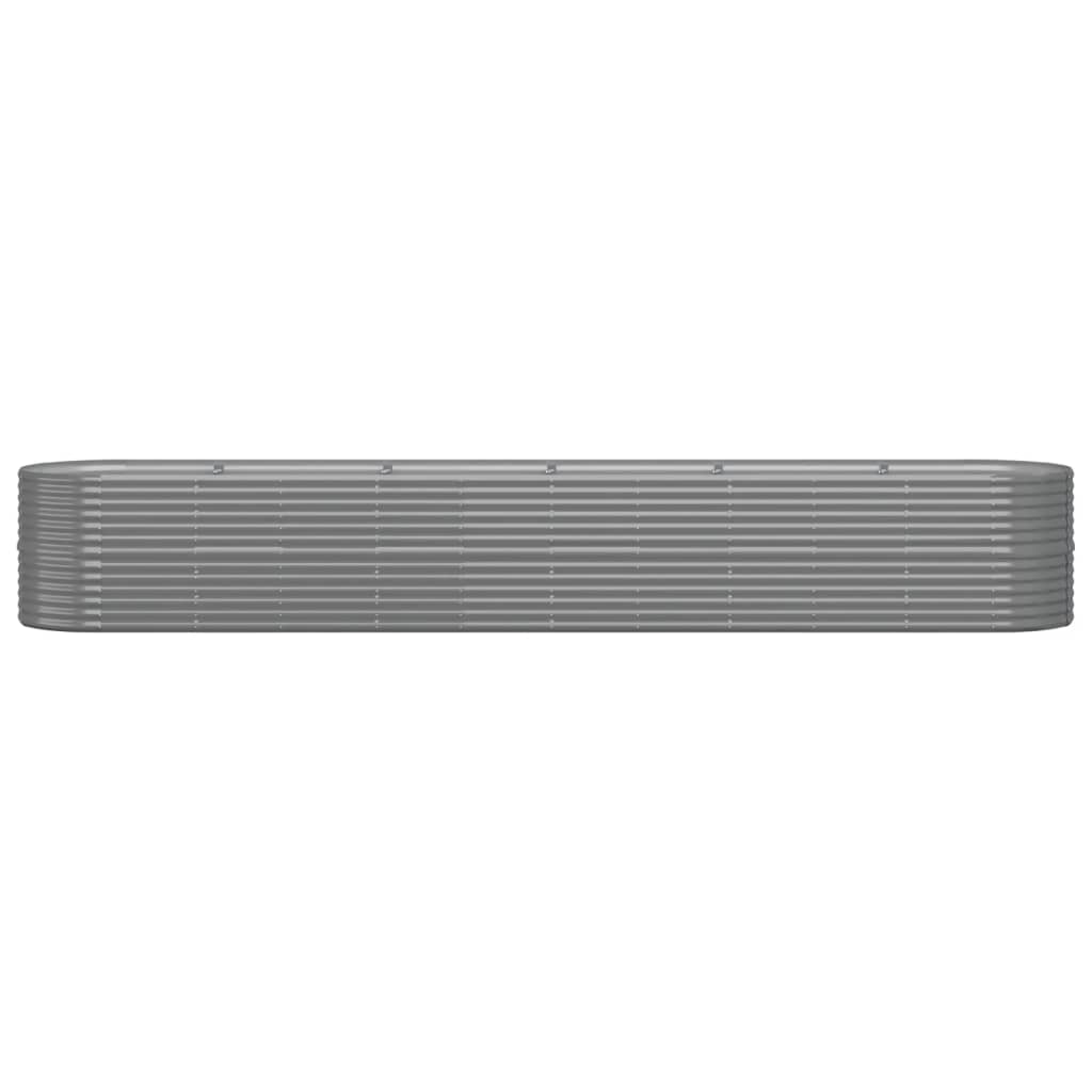 Vidaxl plantenbak 440x80x68 cm gegalvaniseerd staal grijs