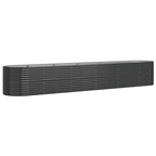 Vidaxl plantenbak 440x80x68 cm gegalvaniseerd staal antracietkleurig
