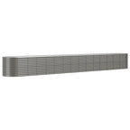 VidaXL Plantenbak 620x80x68 cm gepoedercoat staal grijs