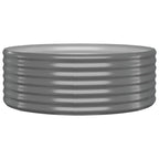 Vidaxl plantenbak 100x100x36 cm gegalvaniseerd staal grijs
