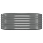 Vidaxl plantenbak 100x100x36 cm gegalvaniseerd staal grijs