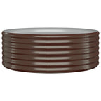 Vidaxl plantenbak 100x100x36 cm gegalvaniseerd staal bruin