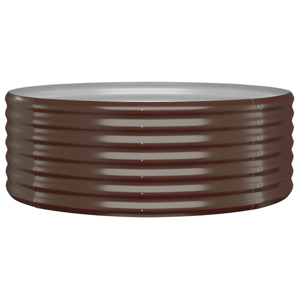 Vidaxl plantenbak 100x100x36 cm gegalvaniseerd staal bruin