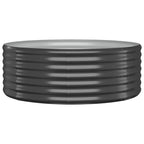 Vidaxl plantenbak 100x100x36 cm gegalvaniseerd staal antracietkleurig