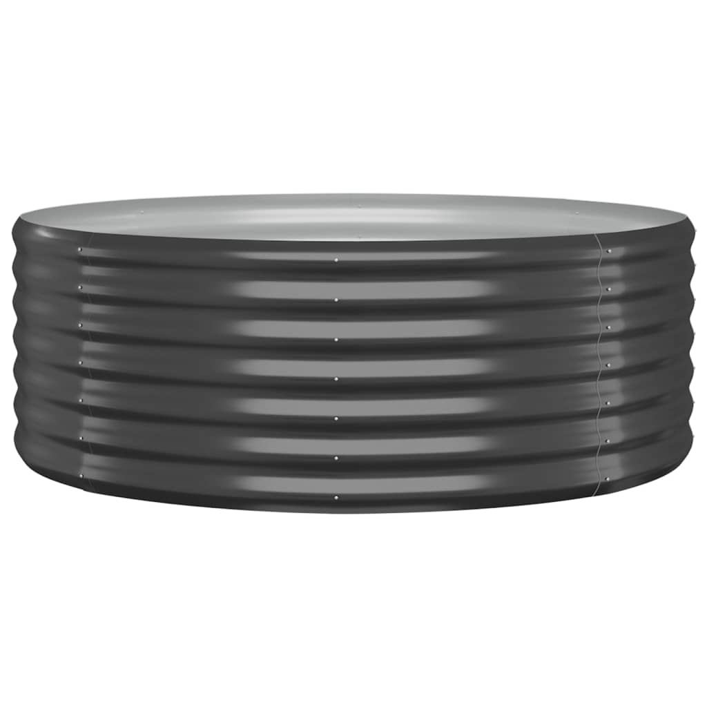 Vidaxl plantenbak 100x100x36 cm gegalvaniseerd staal antracietkleurig