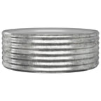 Vidaxl plantenbak 100x100x36 cm gegalvaniseerd staal zilverkleurig