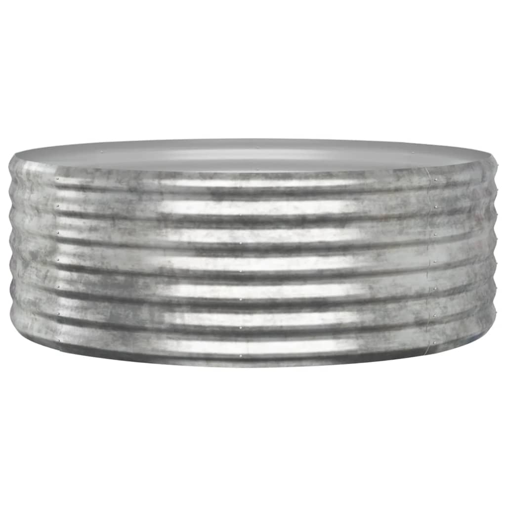 Vidaxl plantenbak 100x100x36 cm gegalvaniseerd staal zilverkleurig