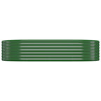 Vidaxl plantenbak 175x100x36 cm gepoedercoat staal groen
